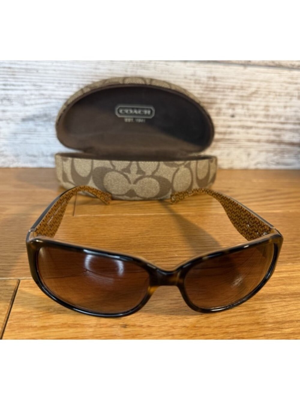 Coach Addison S803 Tortoise Sunglasses Brown With Case